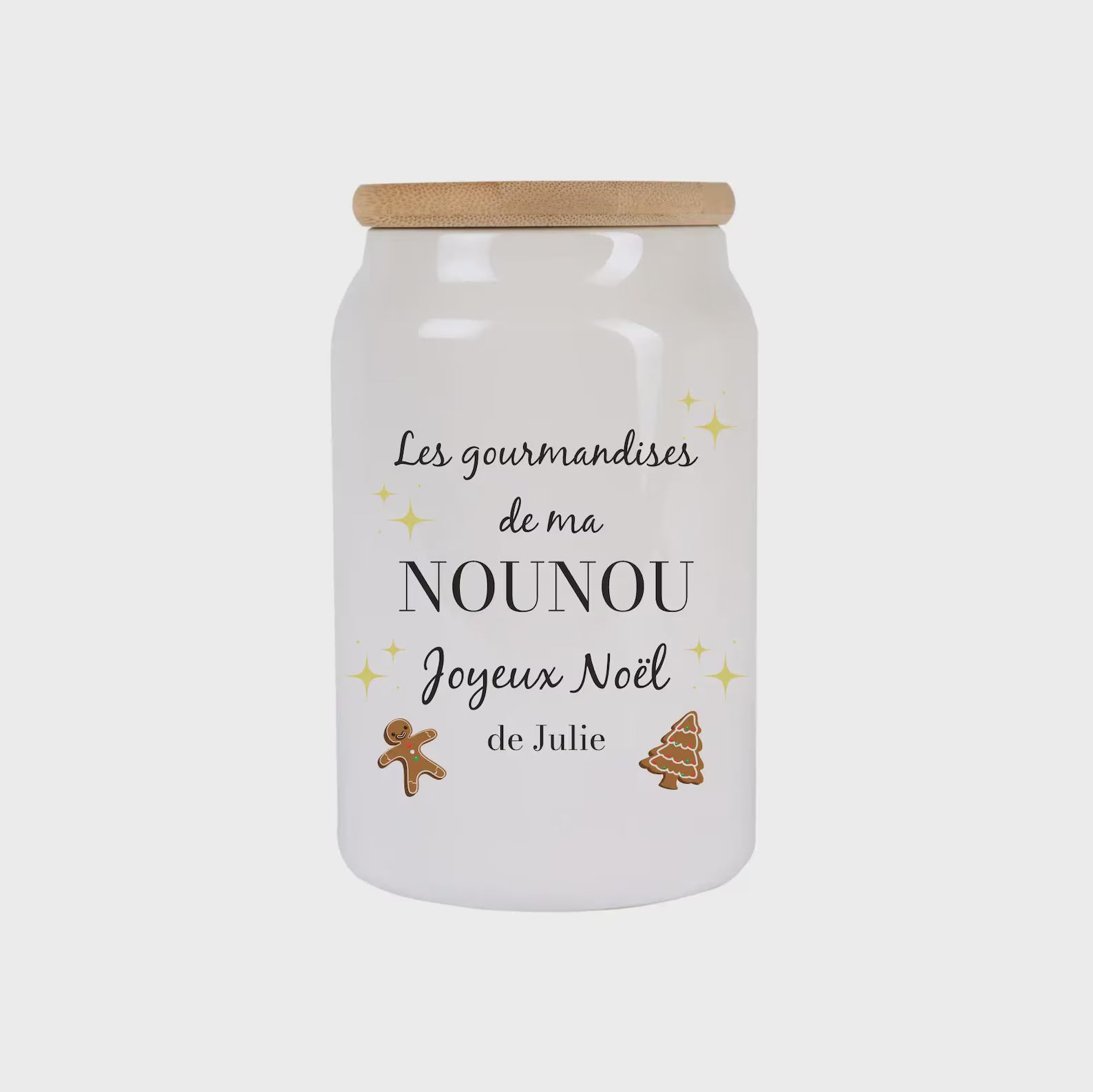 Pot à cookies personnalisé Maîtresse / Nounou / ATSEM