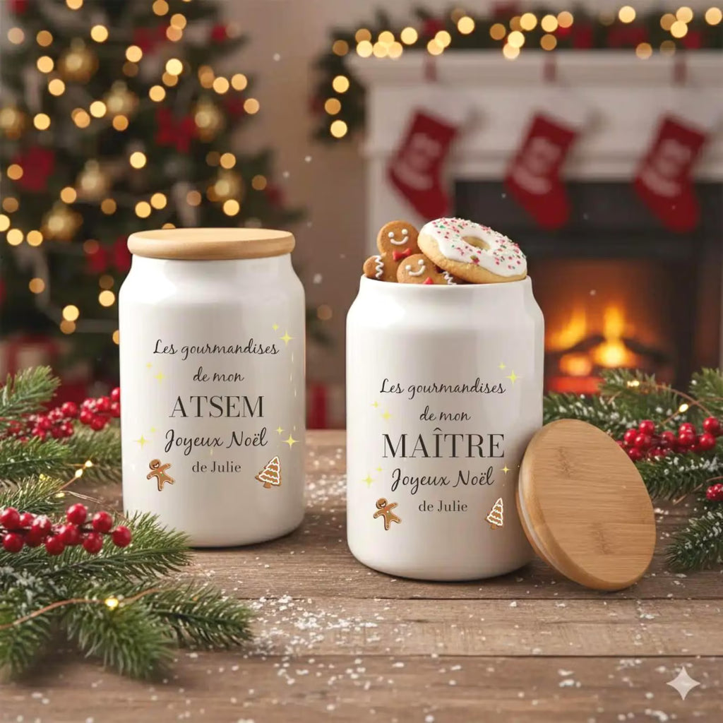 Pot à cookies personnalisé Maîtresse / Nounou / ATSEM