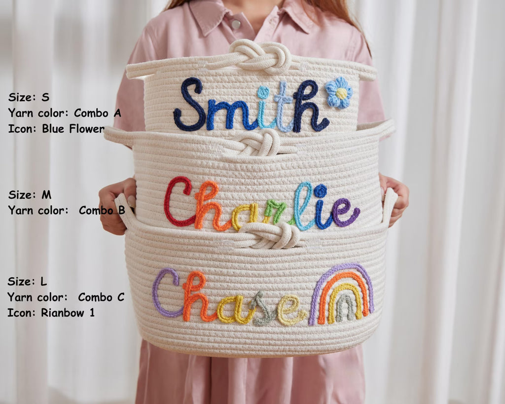 Panier de rangement personnalisé pour bébé