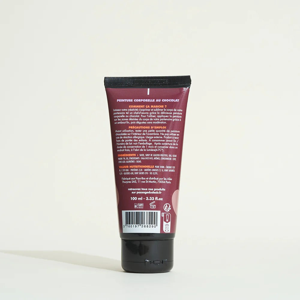 Peinture de corps chocolatée comestible