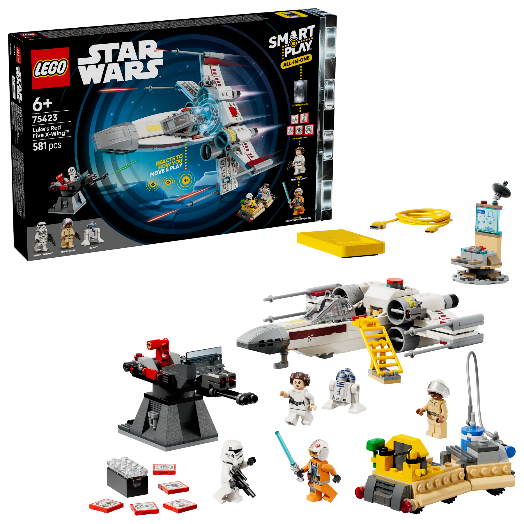 SMART Play : le X-Wing Red Five de Luke – LEGO Star Wars #75423