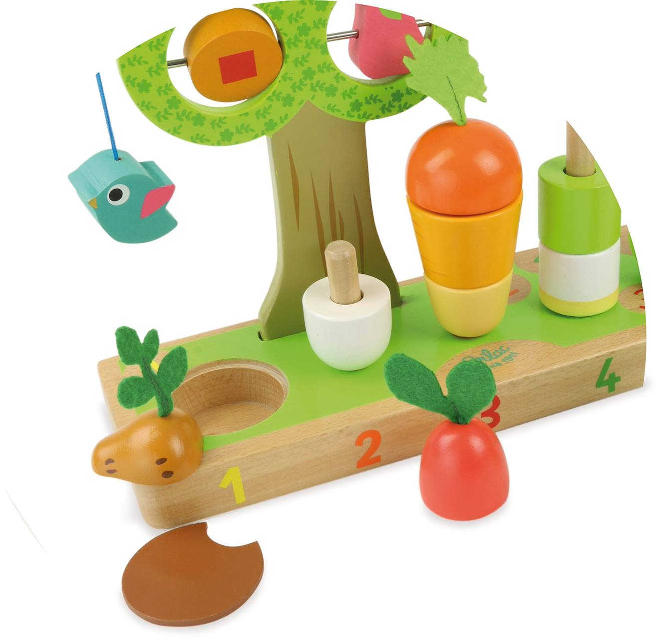 J'apprends à compter les légumes vert