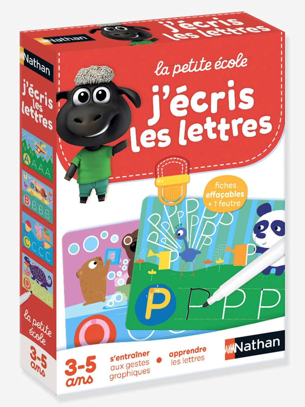 J'écris les lettres bleu