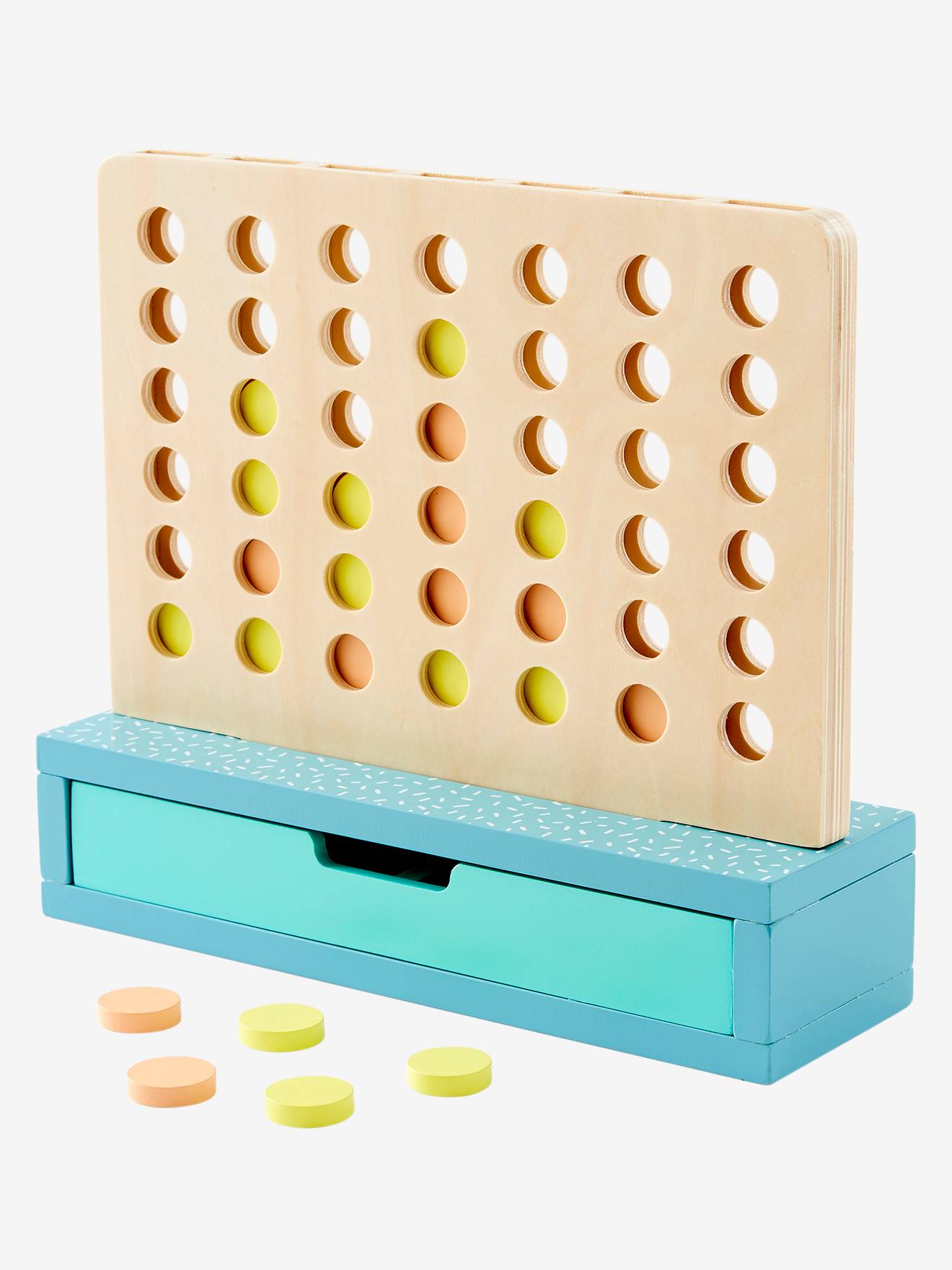 Jeu 4 en ligne ! en bois FSC multicolore