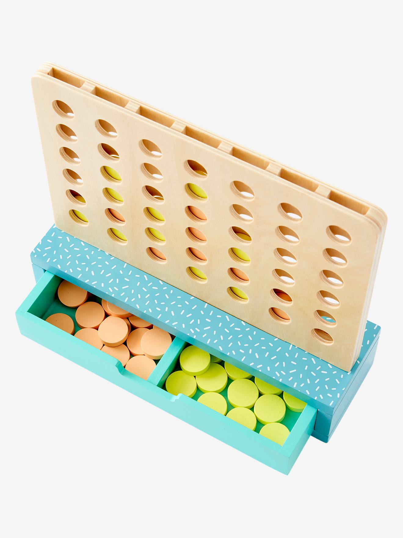 Jeu 4 en ligne ! en bois FSC multicolore