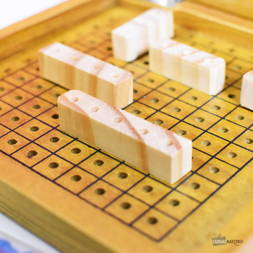 Jeu Bataille Navale en Bois - Jeux de Société Originaux CadoMaestro