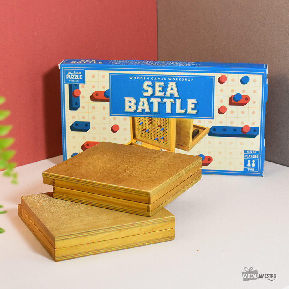 Jeu Bataille Navale en Bois - Jeux de Société Originaux CadoMaestro