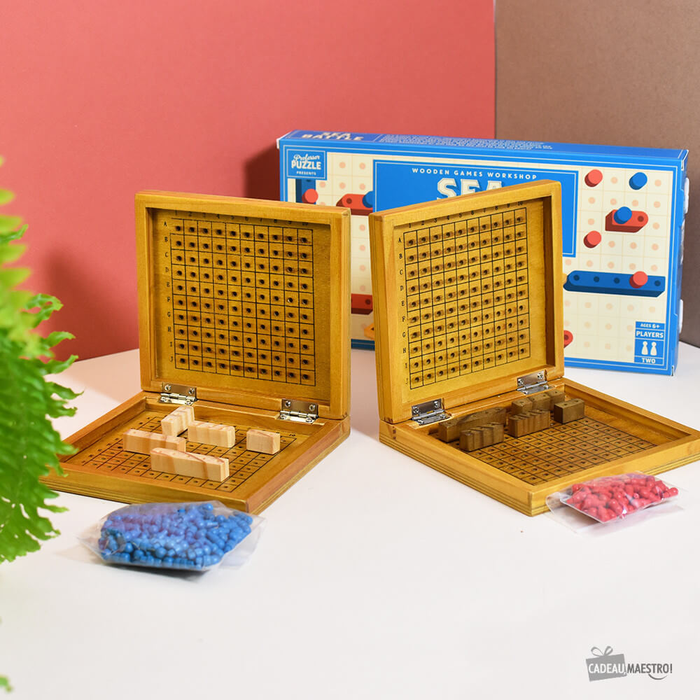 Jeu Bataille Navale en Bois - Jeux de Société Originaux