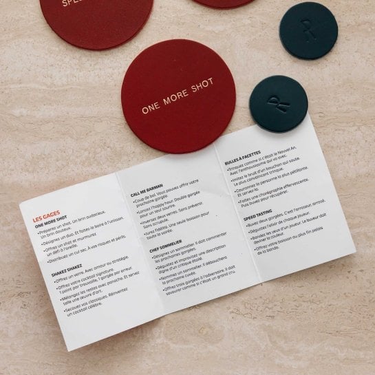 Jeu Beer Pong en cuir – Okuri