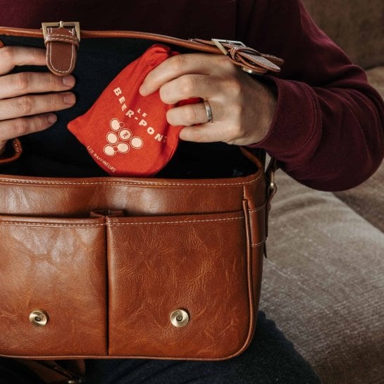 Jeu Beer Pong en cuir – Okuri