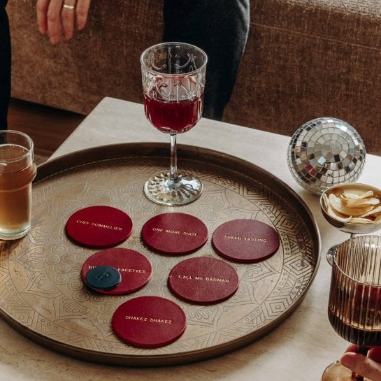 Jeu Beer Pong en cuir – Okuri