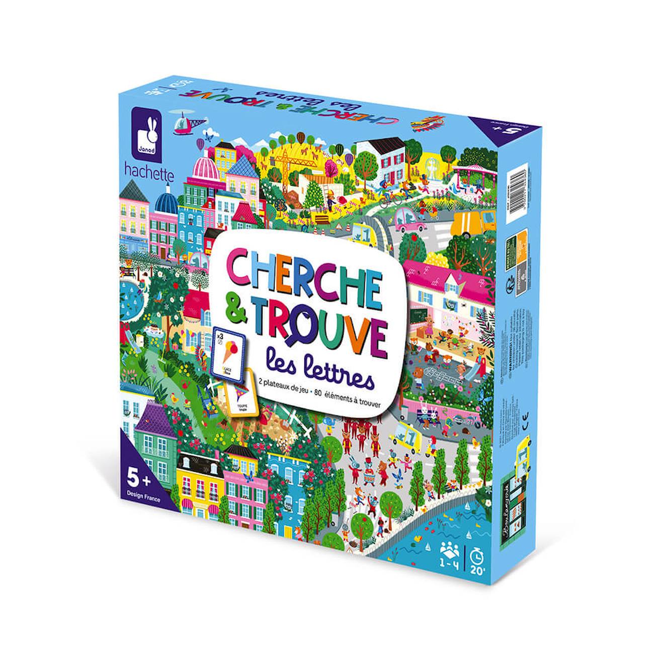 Jeu cherche et trouvé les lettres bleu