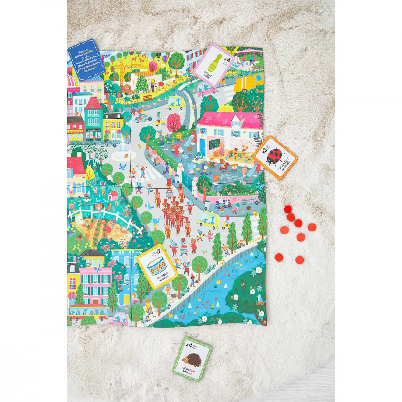 Jeu cherche et trouvé les lettres bleu