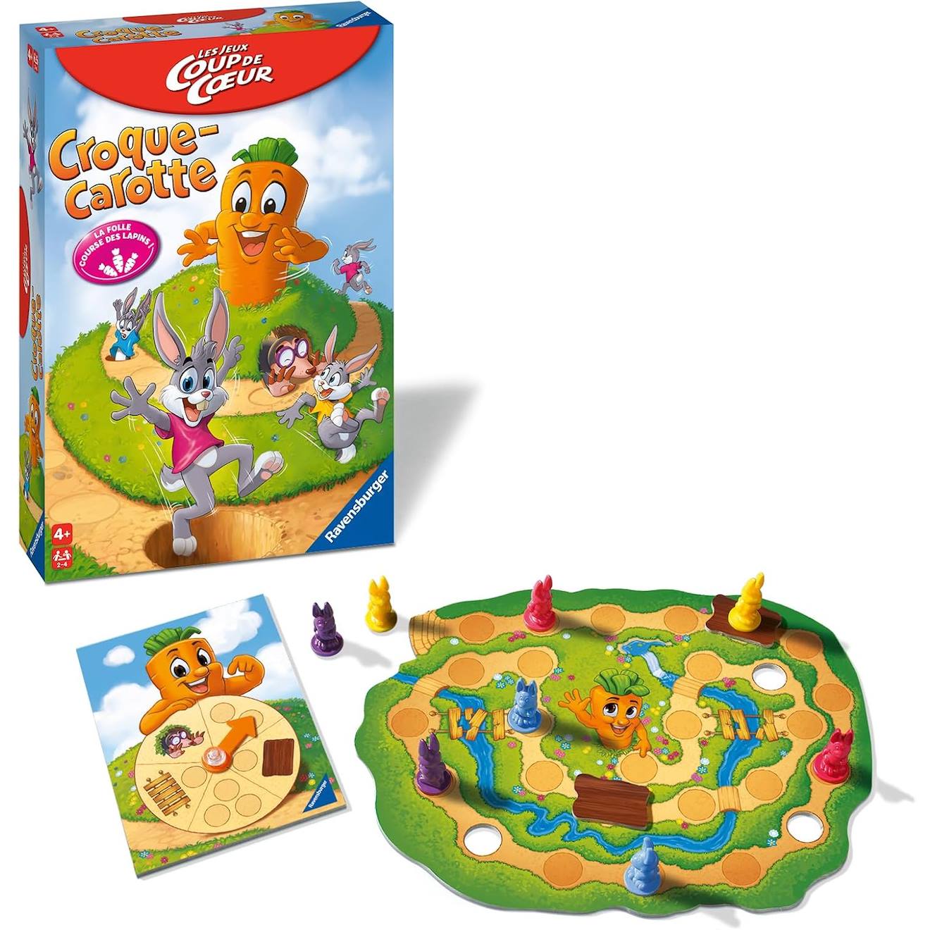Jeu croque carotte 'coup de cœur' blanc