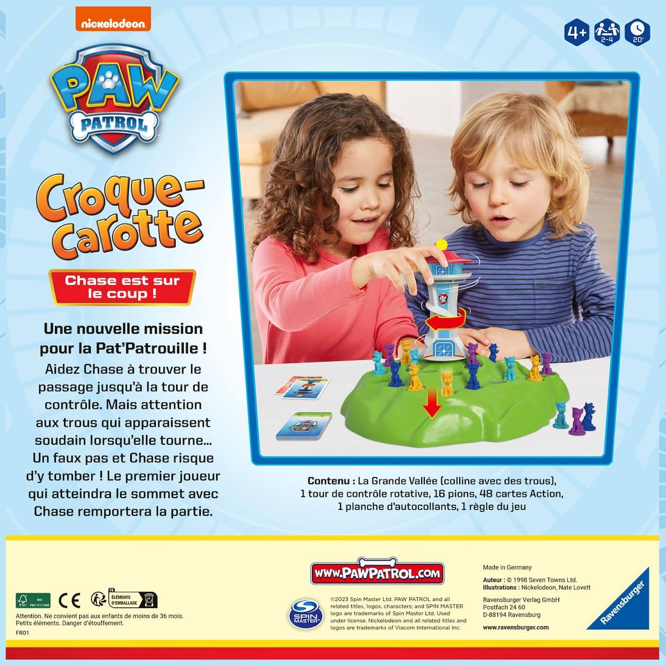 Jeu croque carotte Pat'Patrouille bleu
