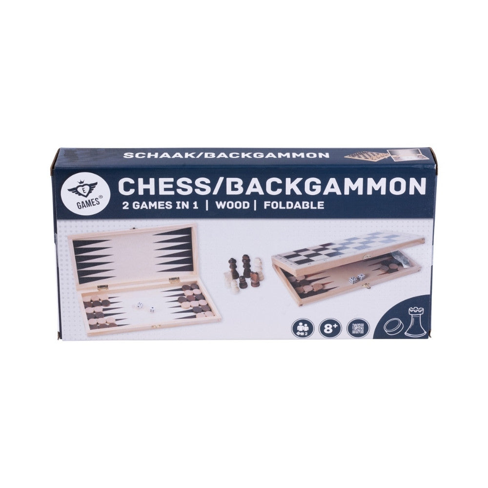 Jeu d'Échecs et Backgammon de Voyage en Bois - Jeux en Bois