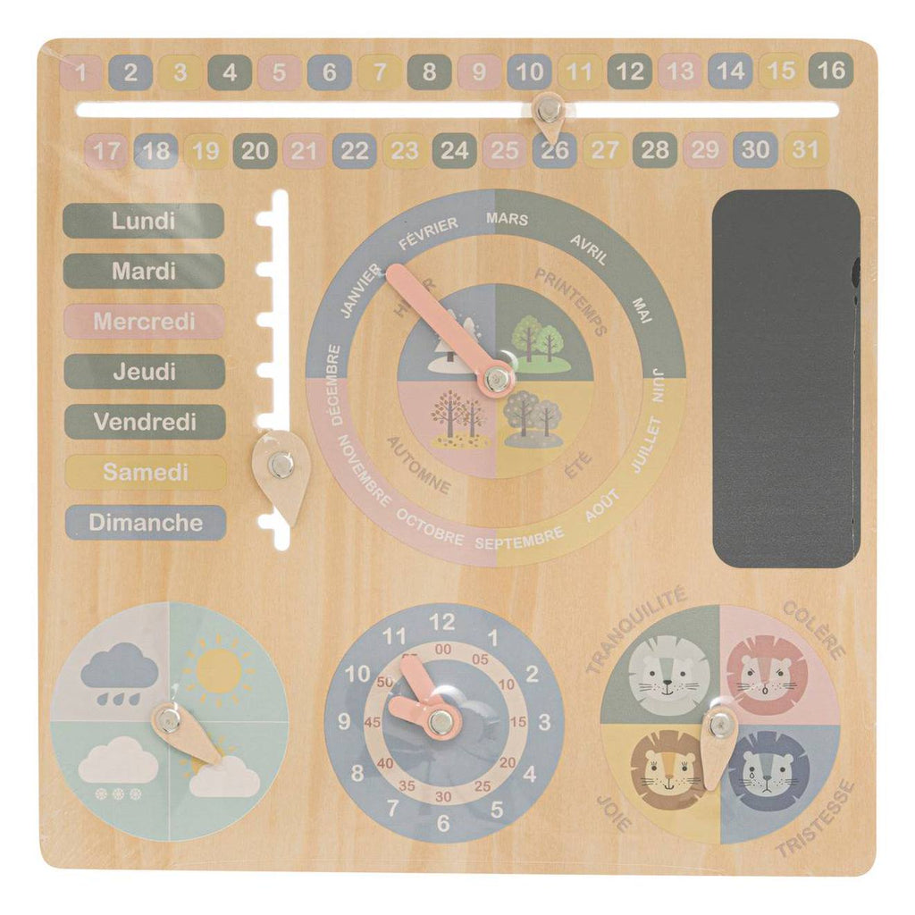 Jeu d'apprentissage calendrier en bois - izes multicolore