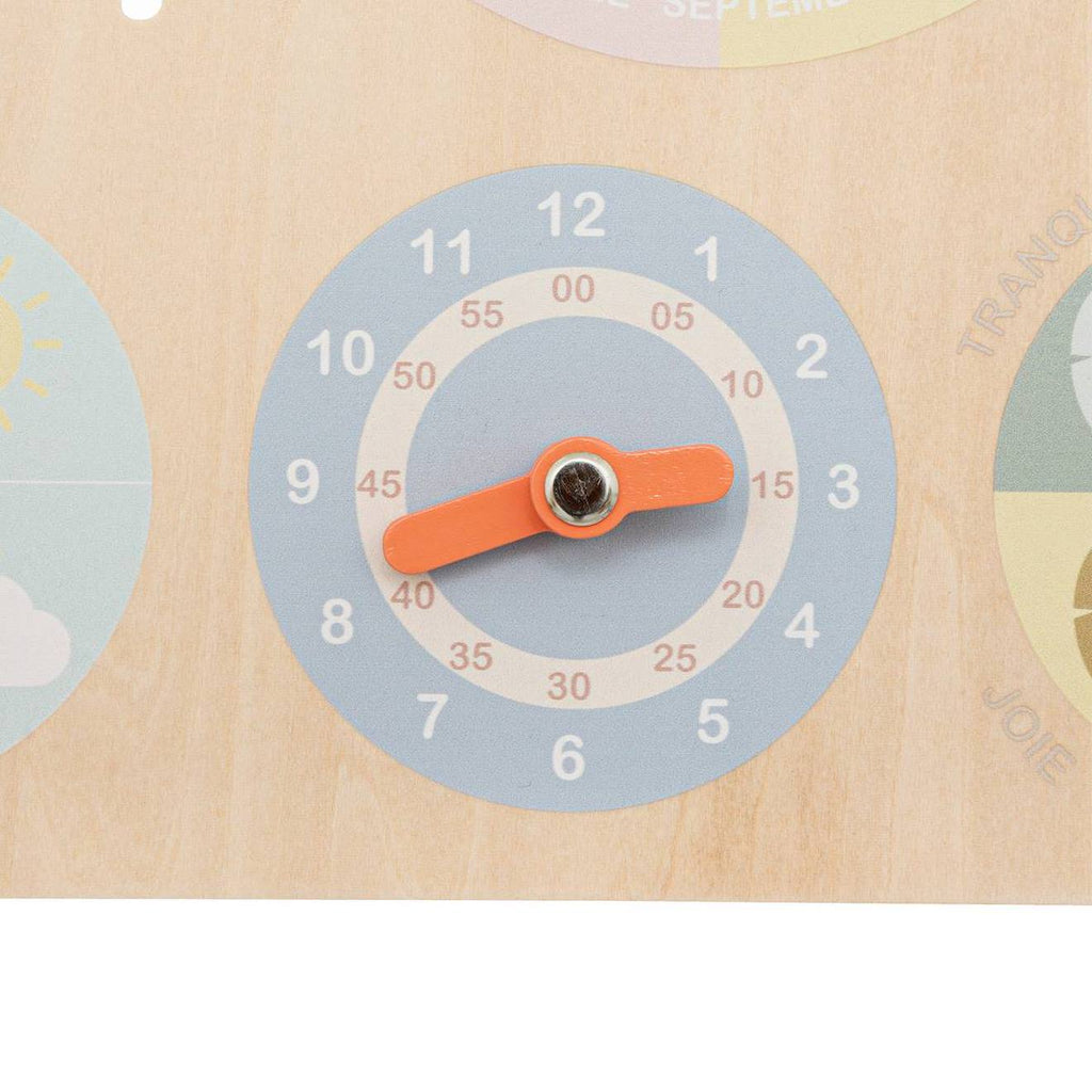 Jeu d'apprentissage calendrier en bois - izes multicolore