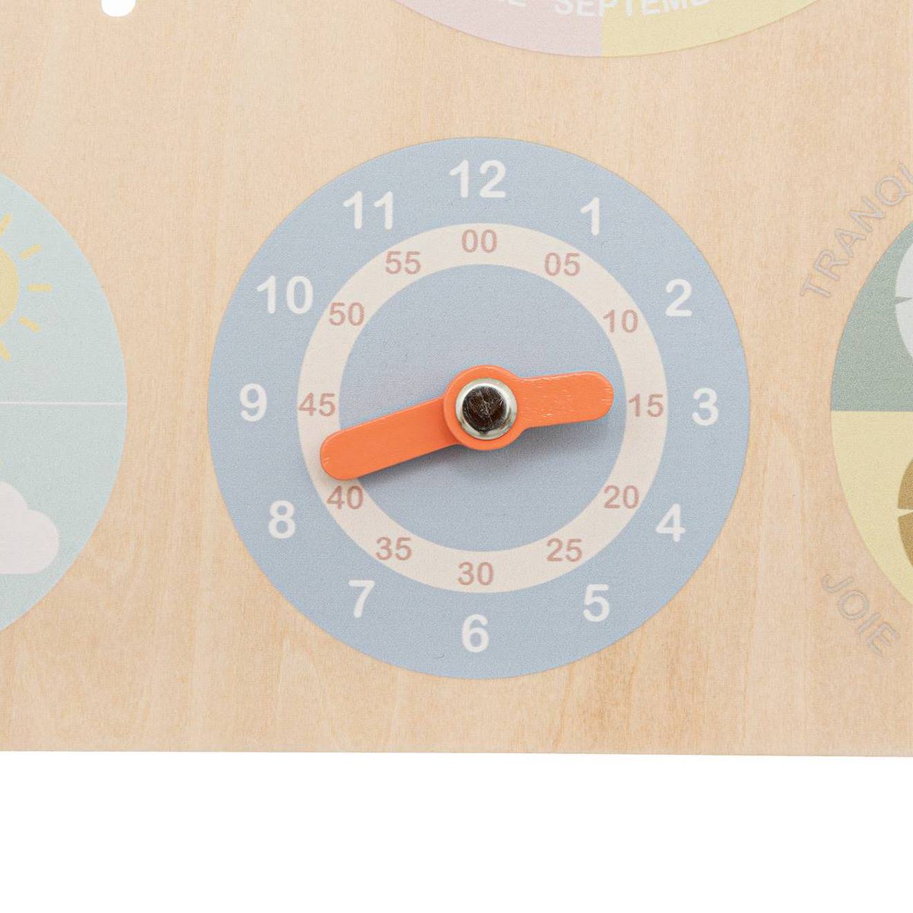 Jeu d'apprentissage calendrier en bois - izes multicolore