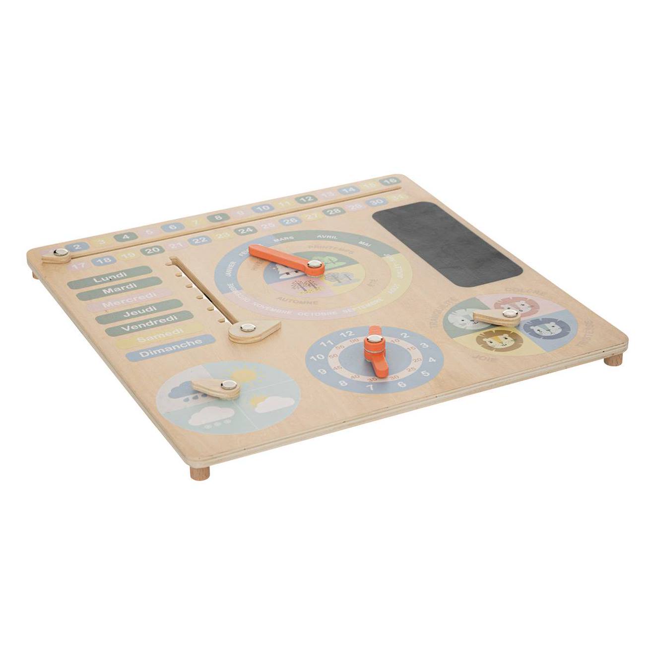 Jeu d'apprentissage calendrier en bois - izes multicolore