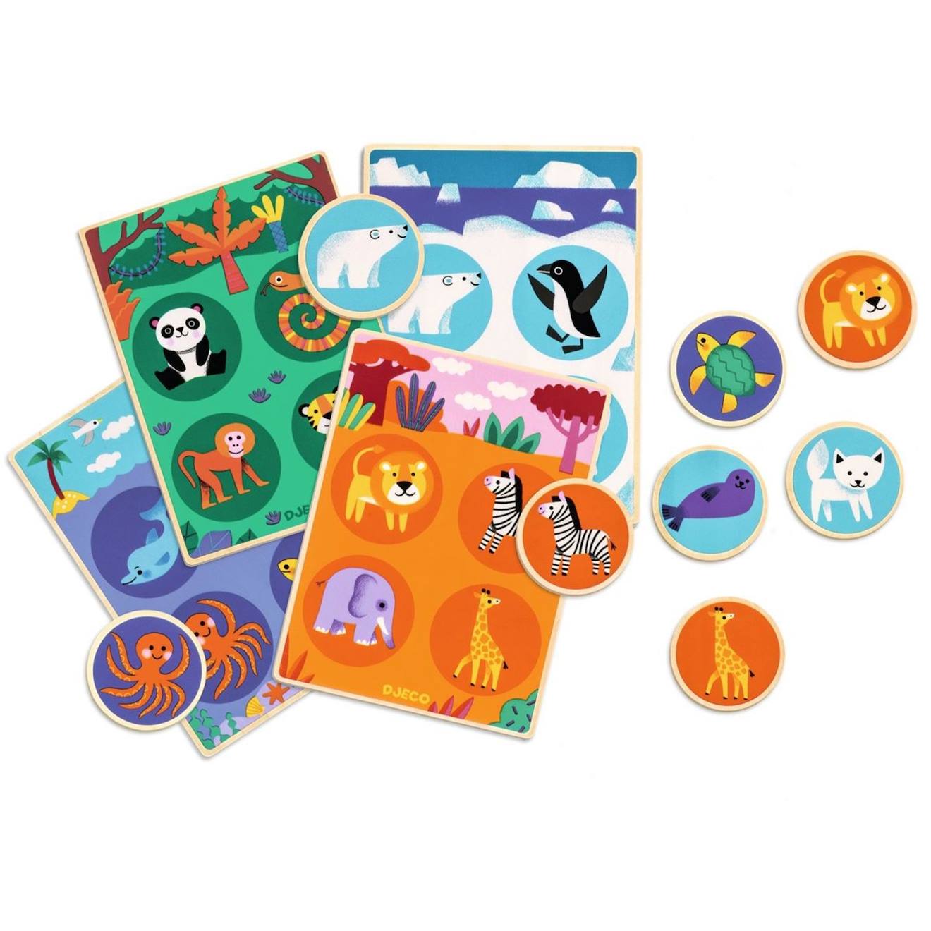 Jeu d'apprentissage loto wood multicolore