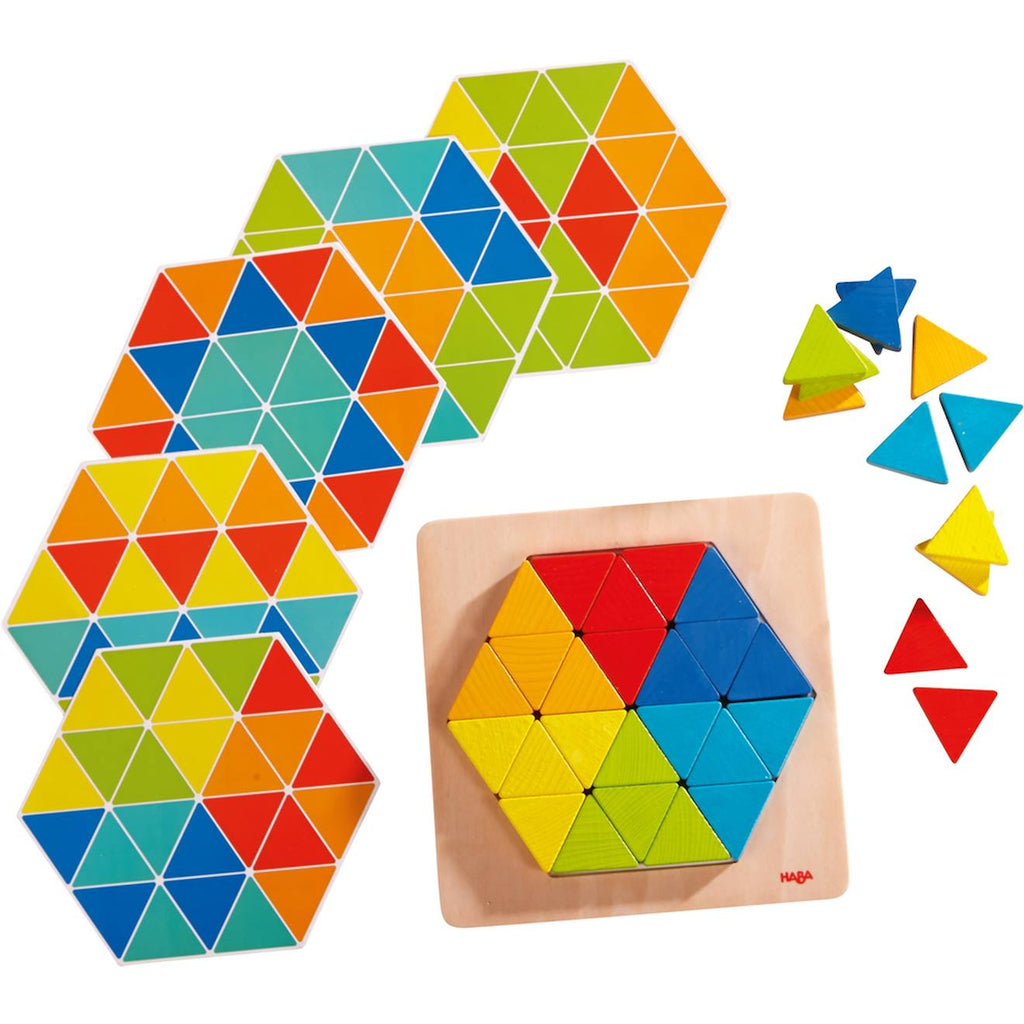 Jeu d'assemblage triangles magiques beige