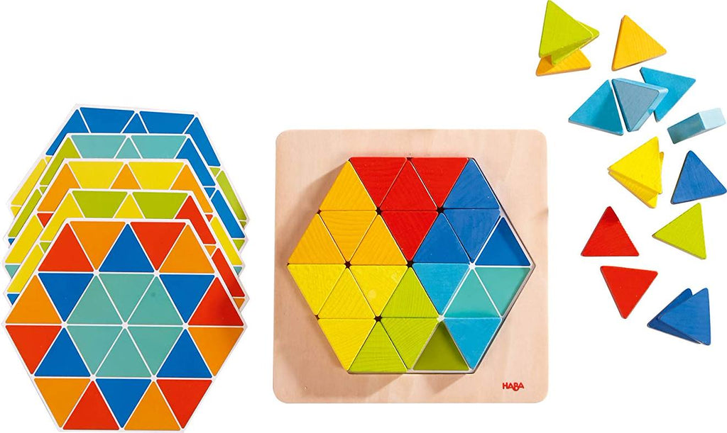Jeu d'assemblage triangles magiques beige
