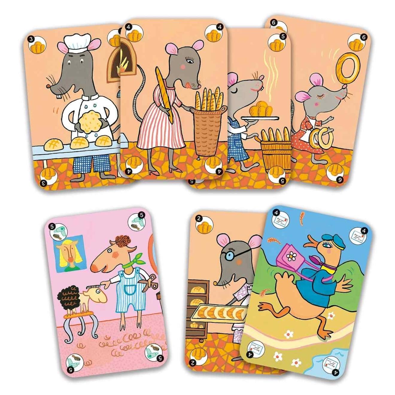 Jeu de 7 familles happy family multicolore