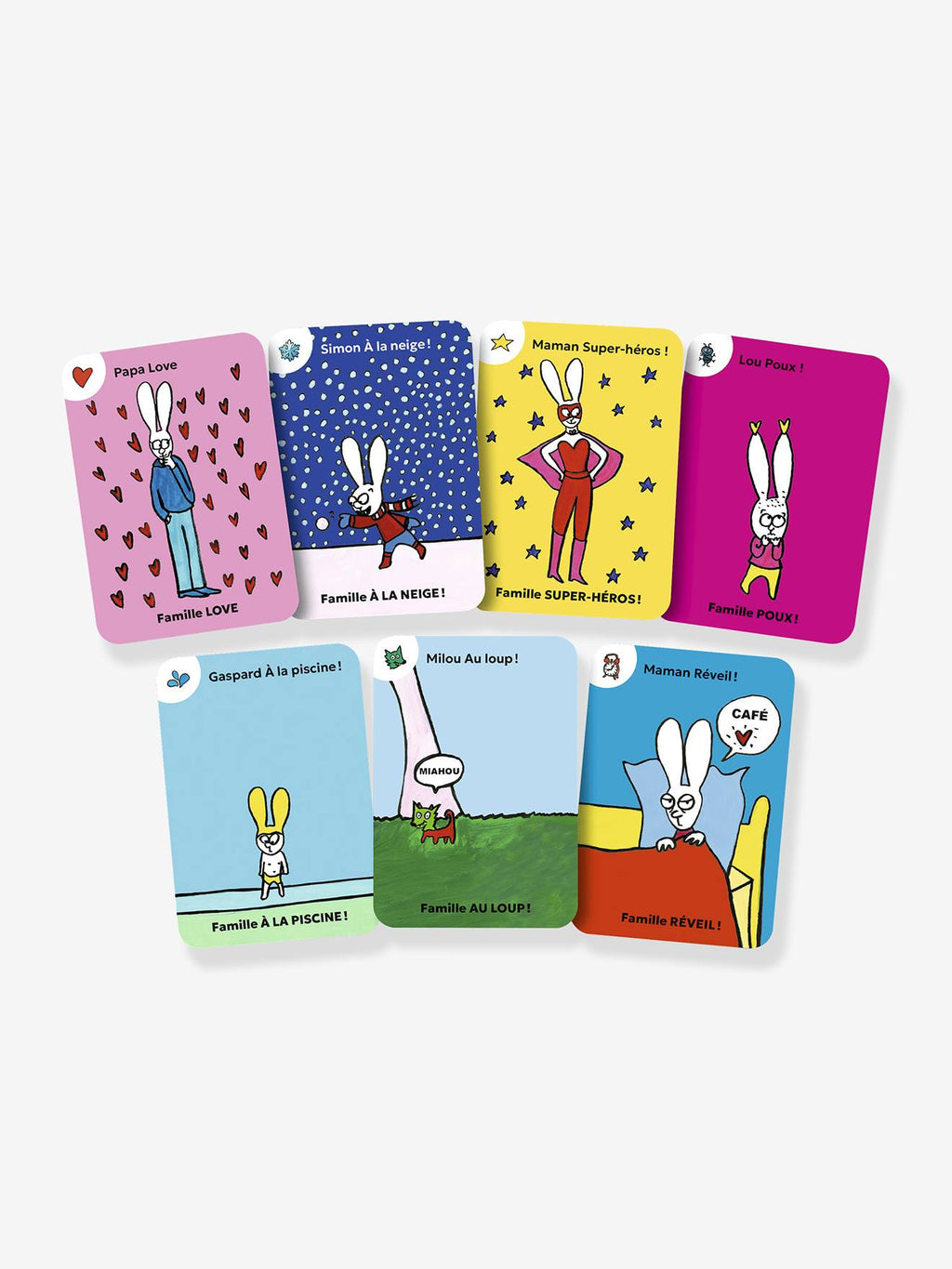 Jeu de 7 familles simon multicolore