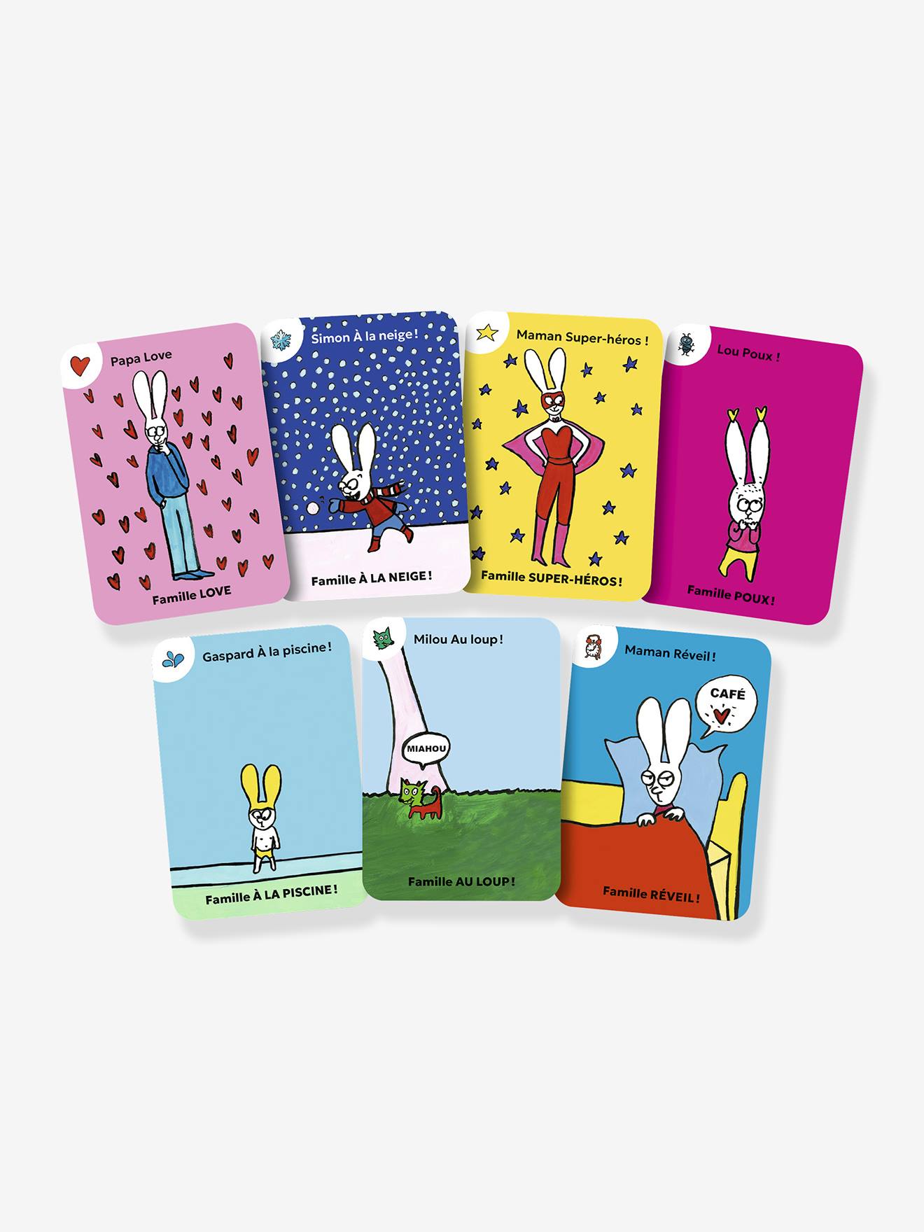 Jeu de 7 familles simon multicolore