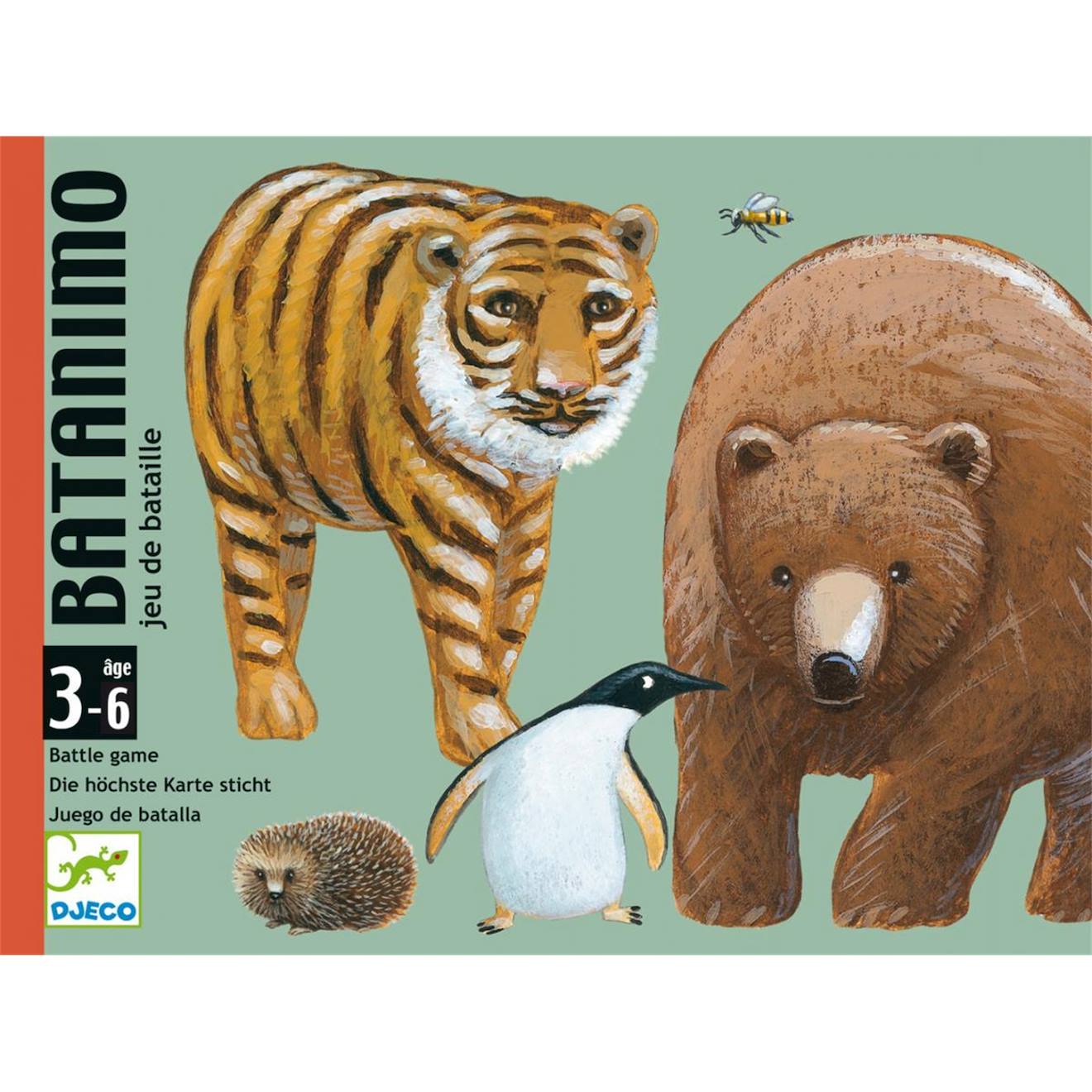 Jeu de bataille - batanimo - jeu de cartes multicolore