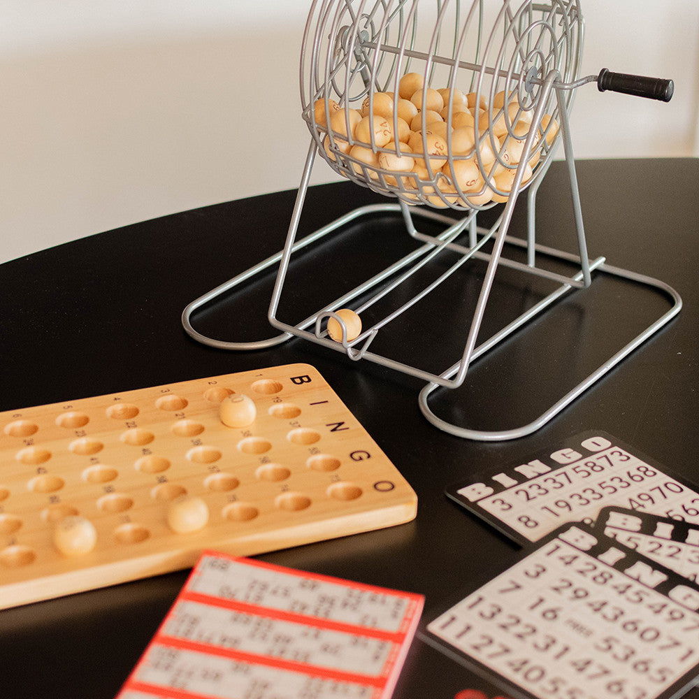Jeu de Bingo Loto et Plateau en Bois Premium - Jeu d'Ambiance