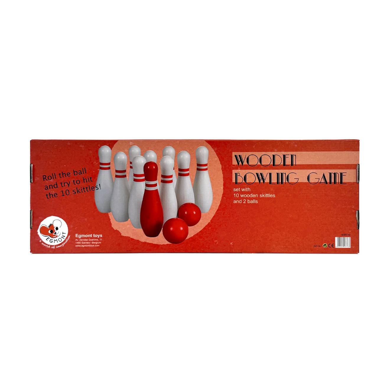 Jeu de bowling en bois blanc