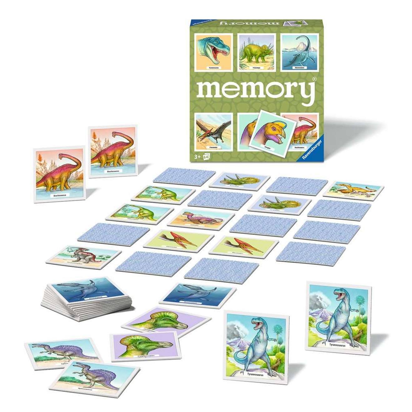 Jeu de carte de mémoire de dinosaure d/f multicolore