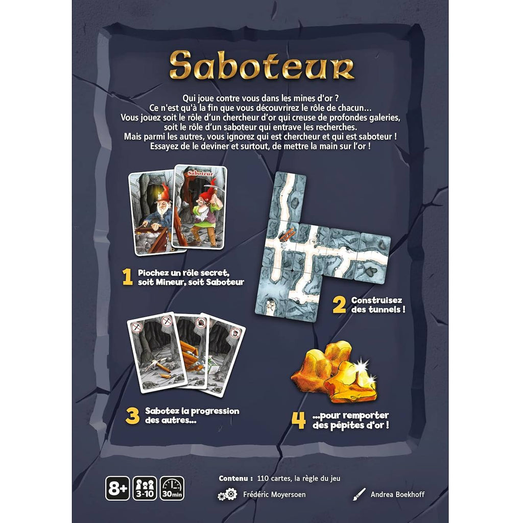 Jeu de carte saboteur gris