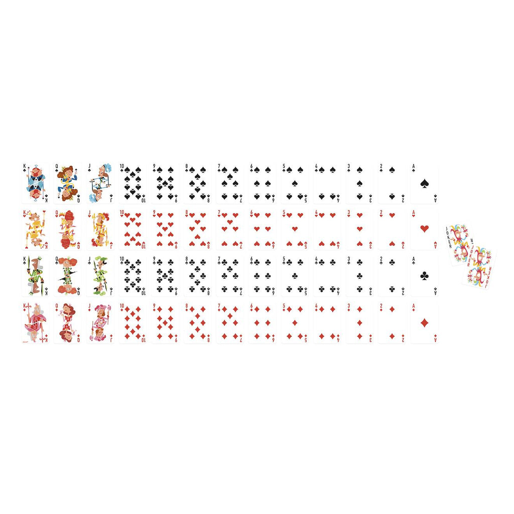 Jeu de cartes 54 pièces thème fête foraine multicolore