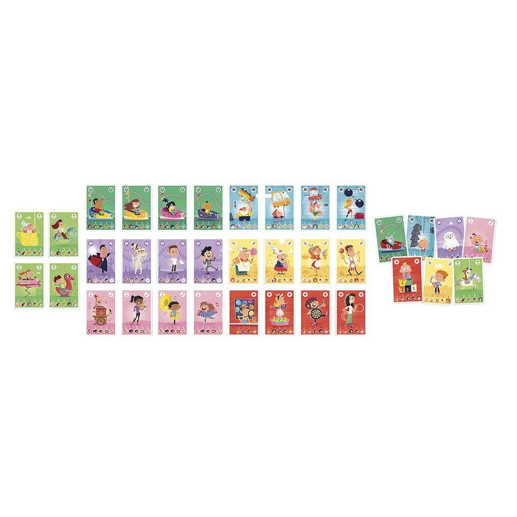 Jeu de cartes 7 familles- la fête foraine multicolore