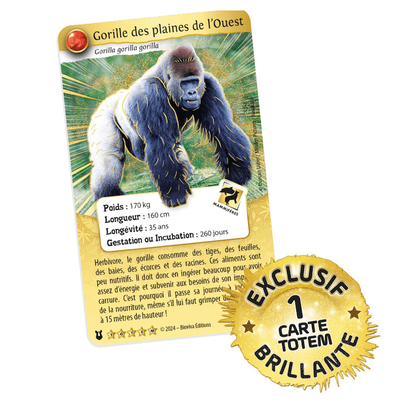 Jeu de cartes à collectionner défis nature protect pack de démarrage - gorille - fabriqué en france multicolore