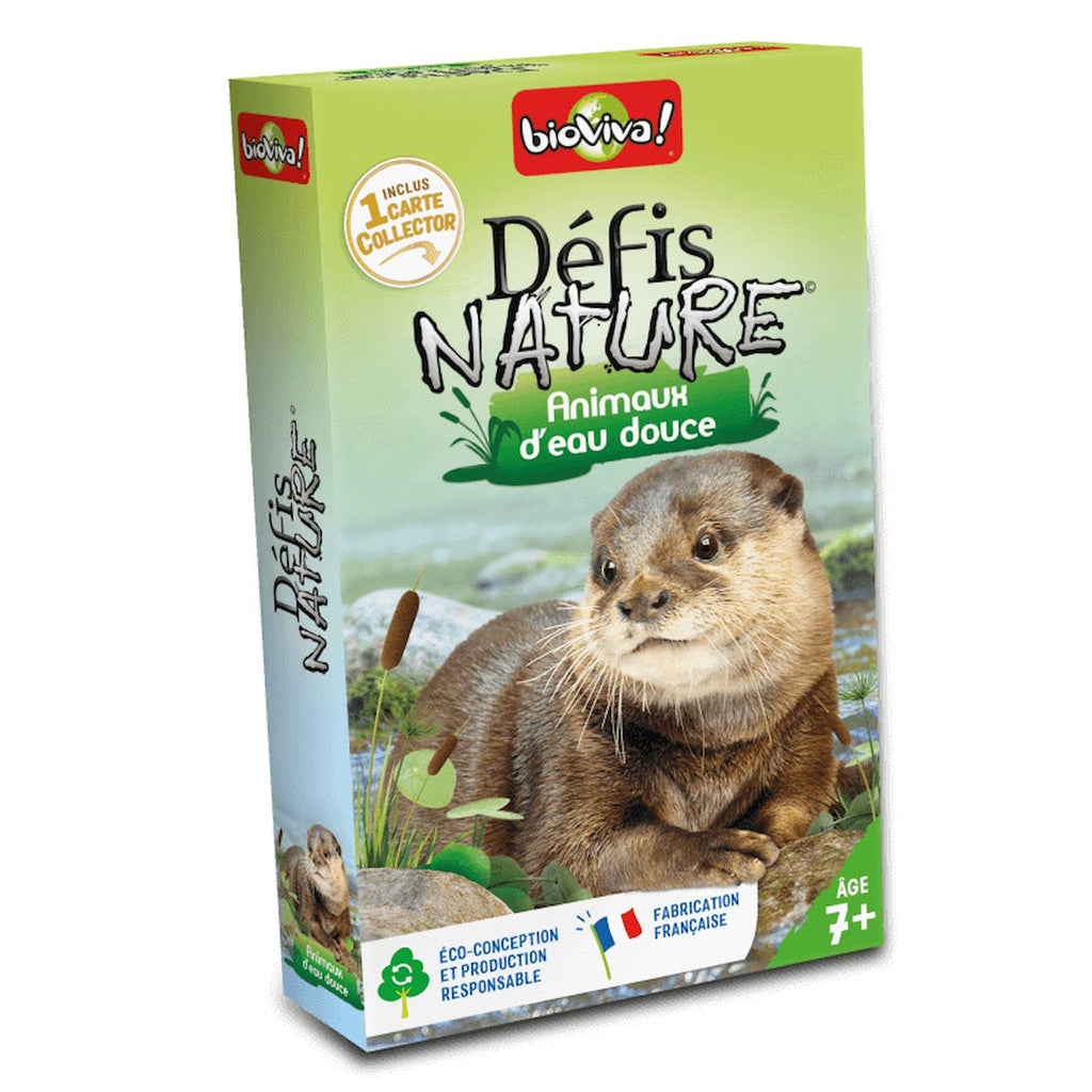 Jeu de cartes défis nature - animaux d'eau douce - fabriqué en france multicolore