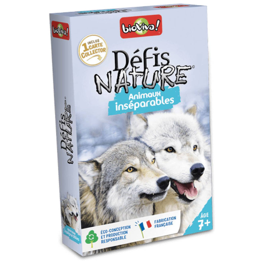 Jeu de cartes défis nature - animaux inséparables - fabriqué en france multicolore