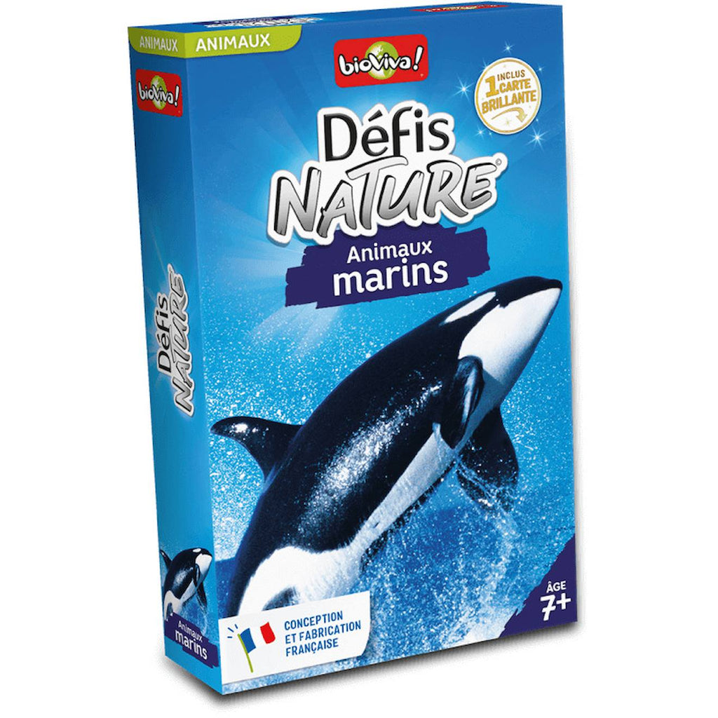 Jeu de cartes défis nature - animaux marins - fabriqué en france multicolore