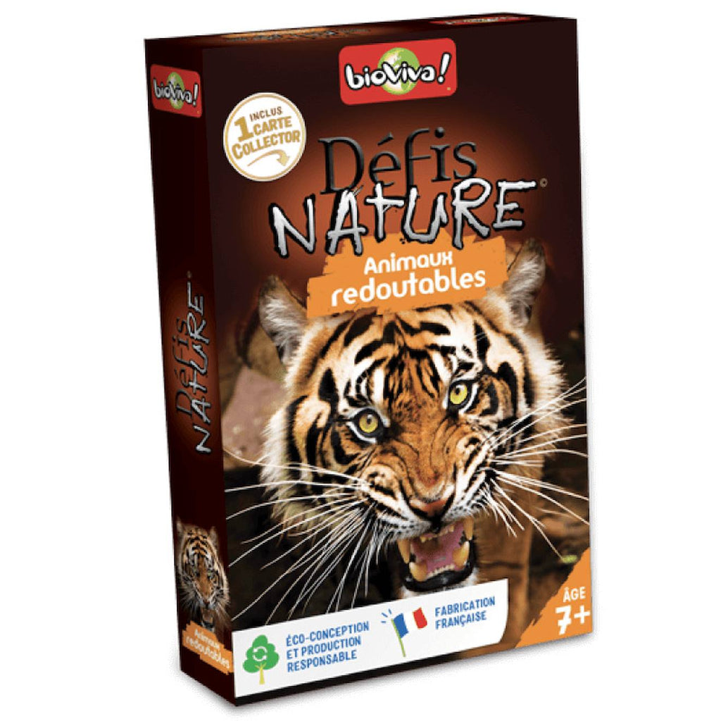 Jeu de cartes défis nature - animaux redoutables - fabriqué en france multicolore