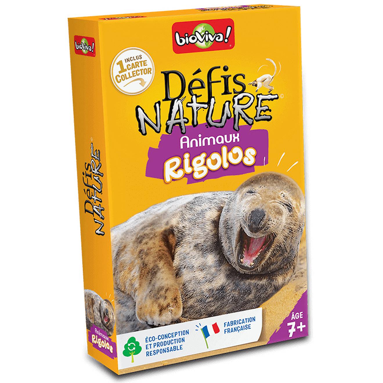 Jeu de cartes défis nature - animaux rigolos - fabriqué en france multicolore