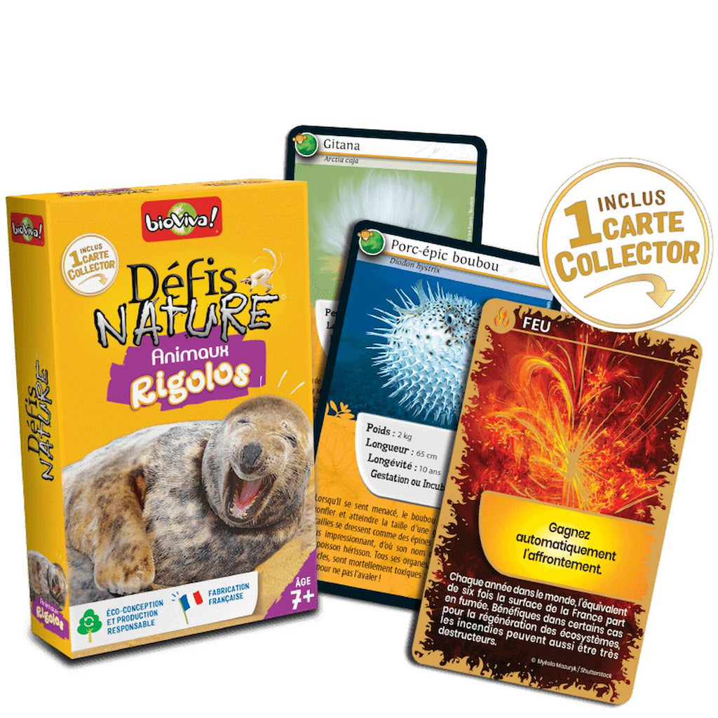 Jeu de cartes défis nature - animaux rigolos - fabriqué en france multicolore