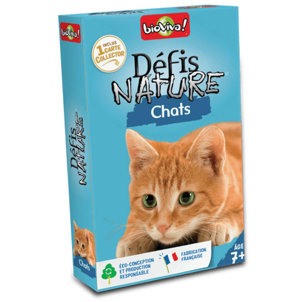 Jeu de cartes défis nature - chats - fabriqué en france multicolore