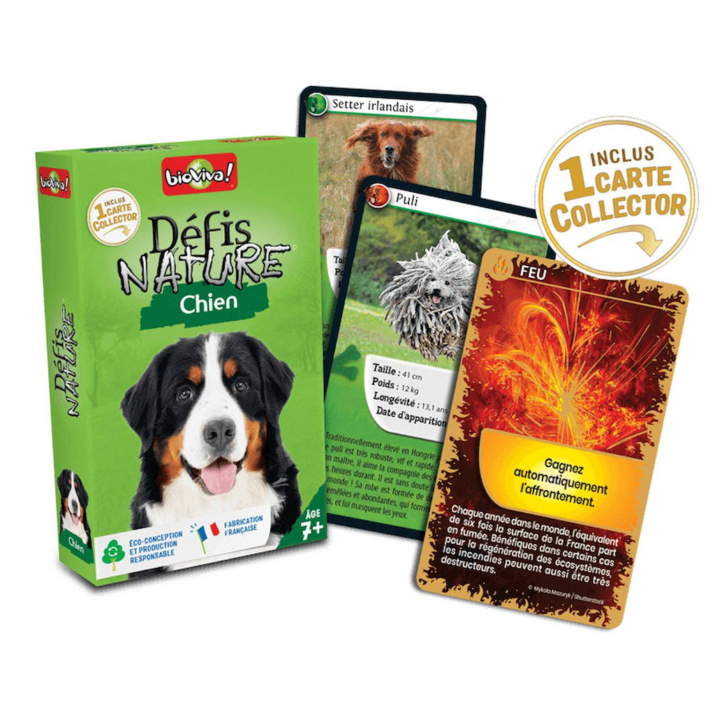 Jeu de cartes défis nature - chiens - fabriqué en france multicolore