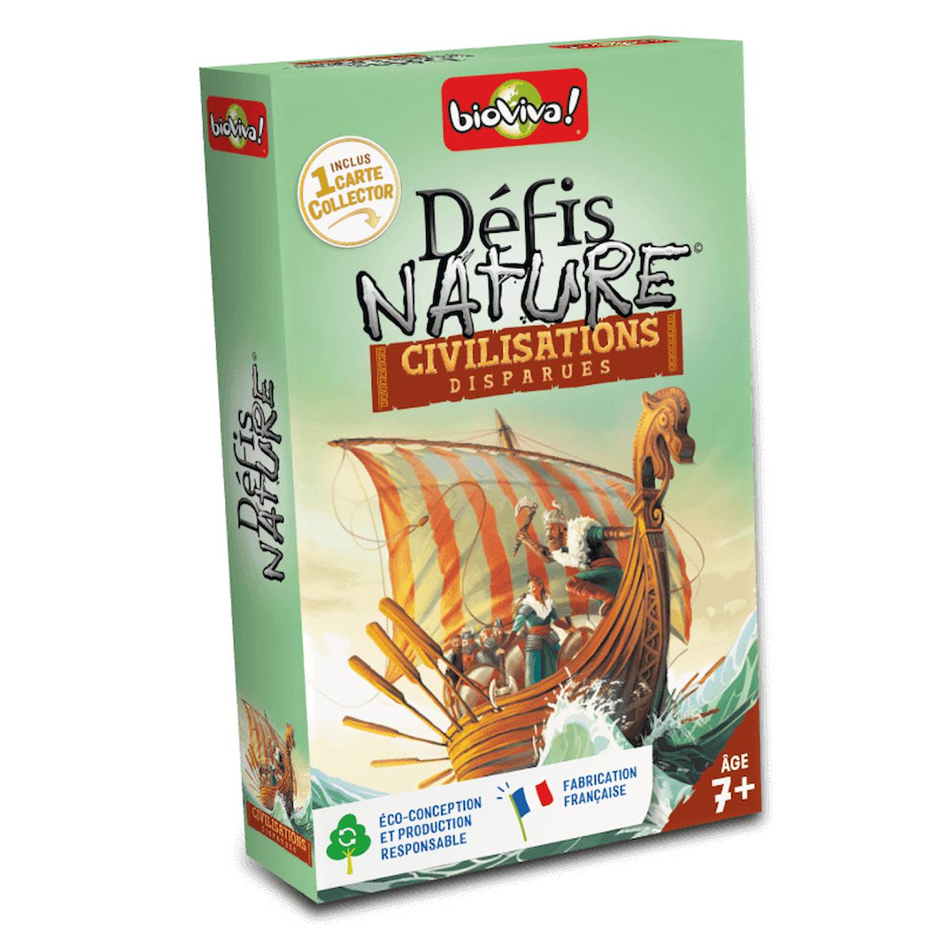 Jeu de cartes défis nature - civilisations disparues - fabriqué en france multicolore