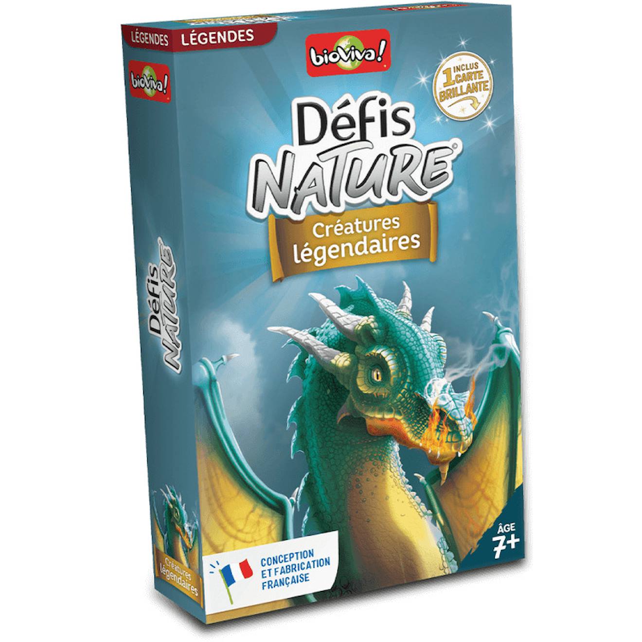 Jeu de cartes défis nature - créatures légendaires - fabriqué en france multicolore