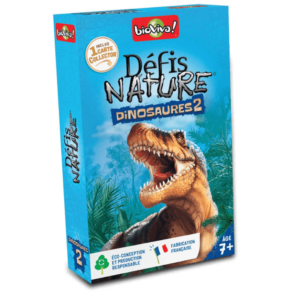 Jeu de cartes défis nature - dinosaures 2 - fabriqué en france multicolore