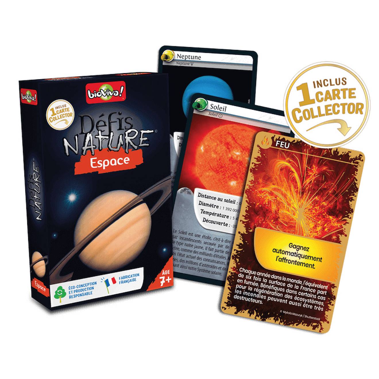Jeu de cartes défis nature - espace - fabriqué en france multicolore
